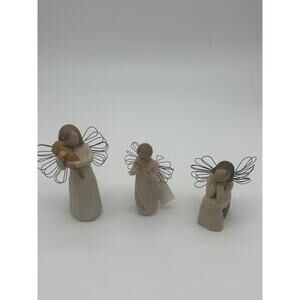 Willow Tree Angel Figurine Lot of 3 Caring Friendship Bright Star Demdaco Read